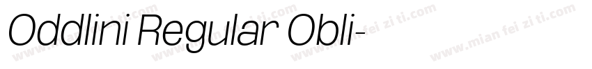 Oddlini Regular Obli字体转换